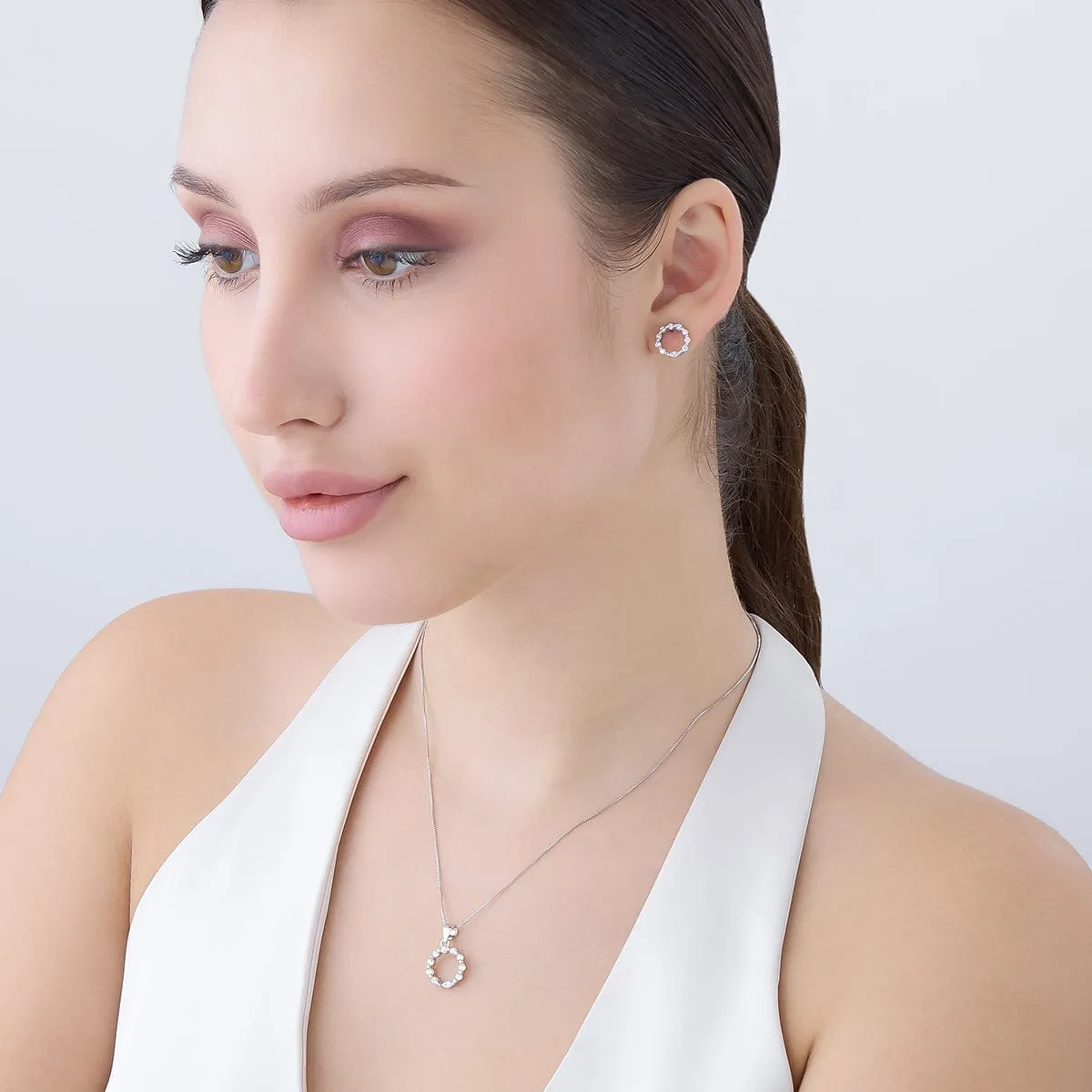 92.5 Silver Pendant Earring 164595