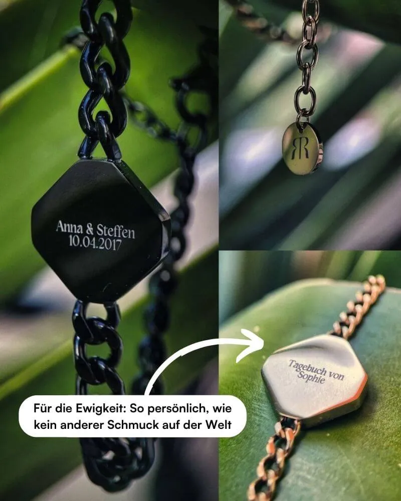 Armband - Onyx - Rosegold - Für Sie
