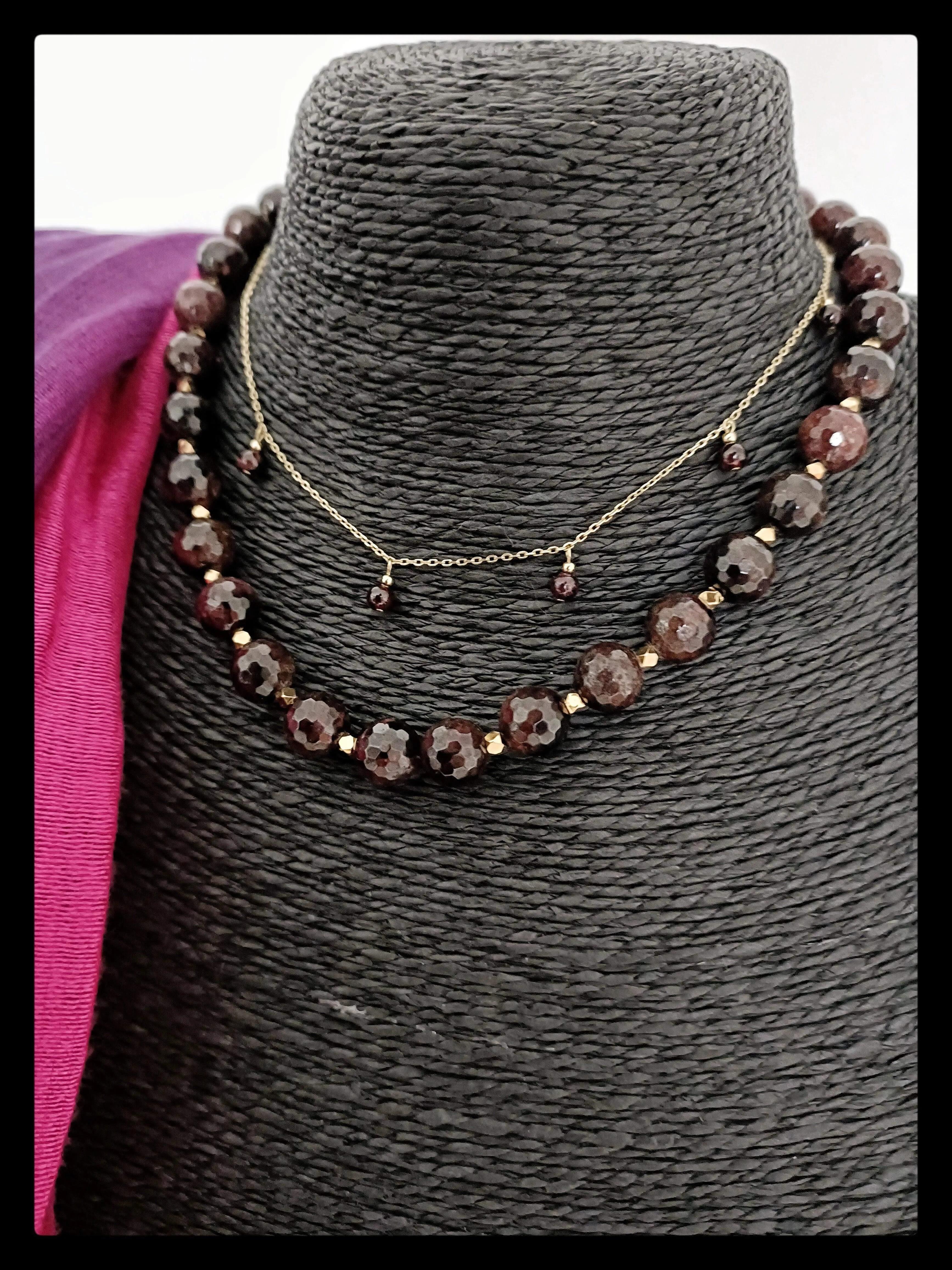 Ayesha Garnet Gemstone Necklace