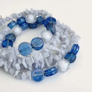 Blue Lace Agate Spiral Bracelet