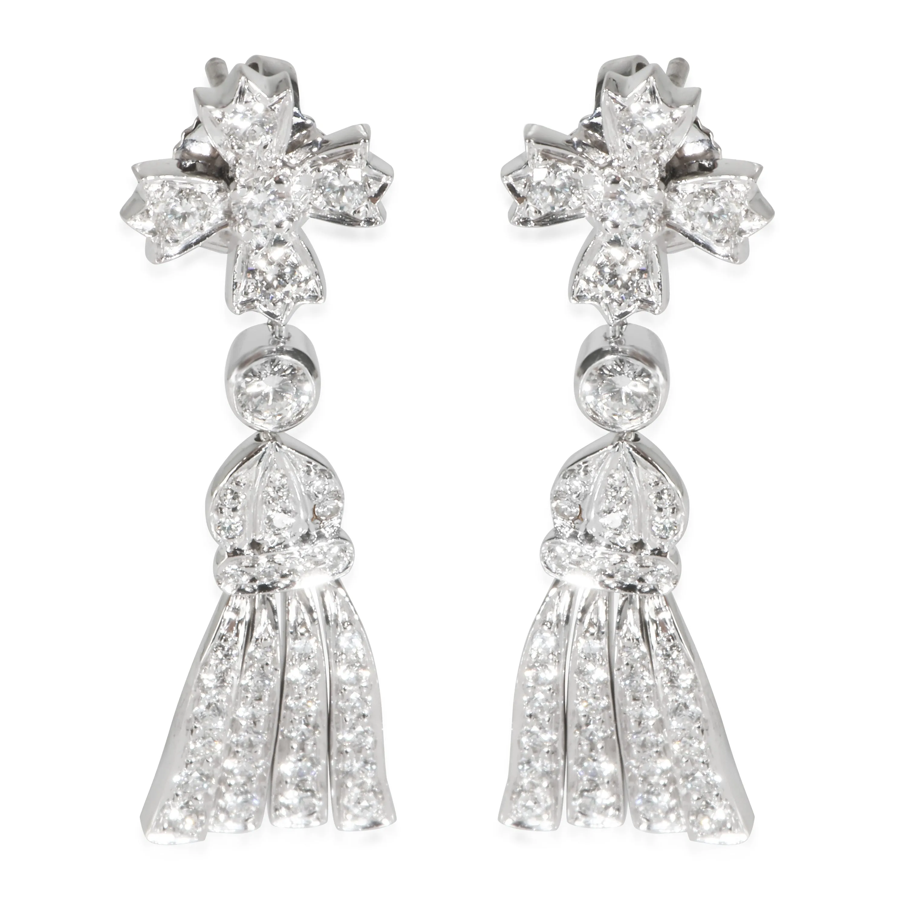 Chandelier Earrings in Platinum 1 CTW