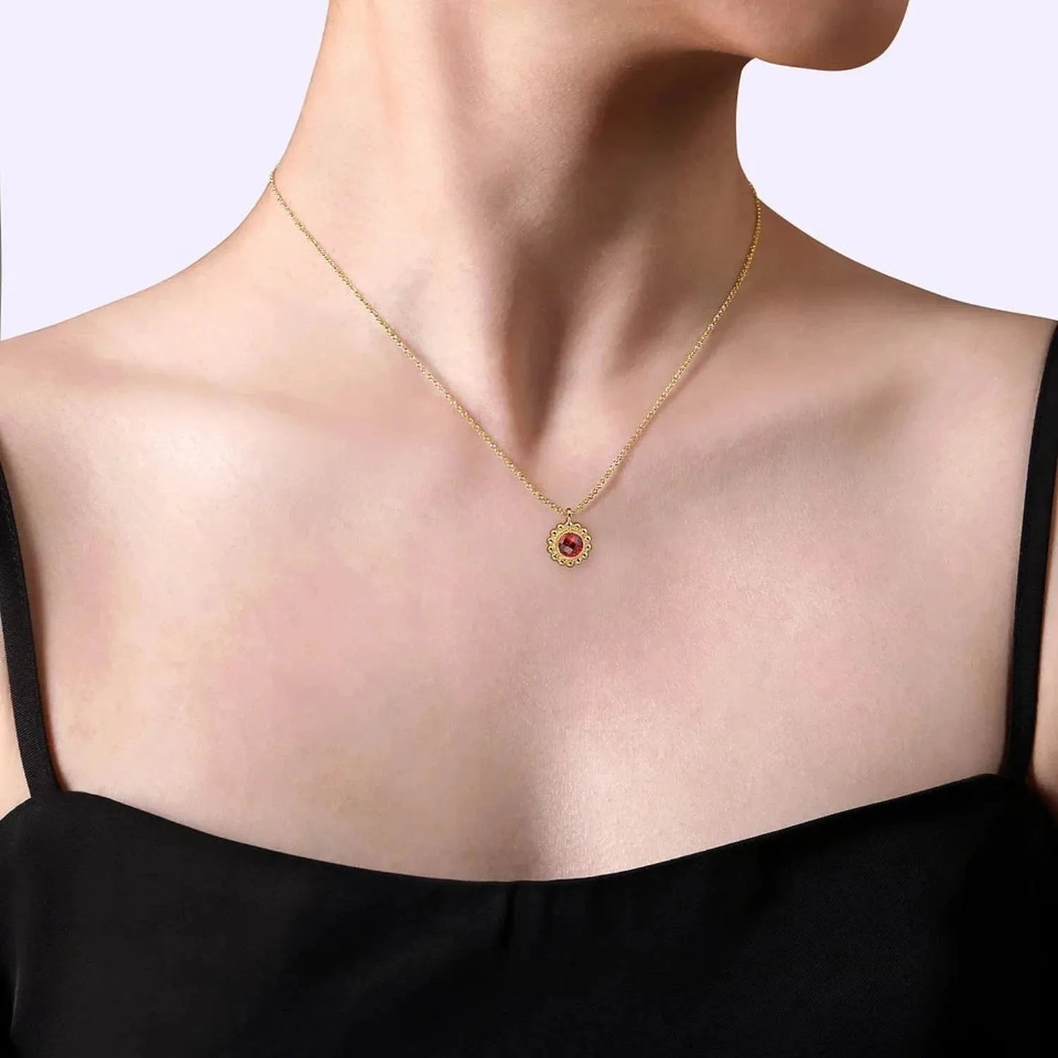 Gabriel & Co. Faceted Gemstone Bujukan Pendant