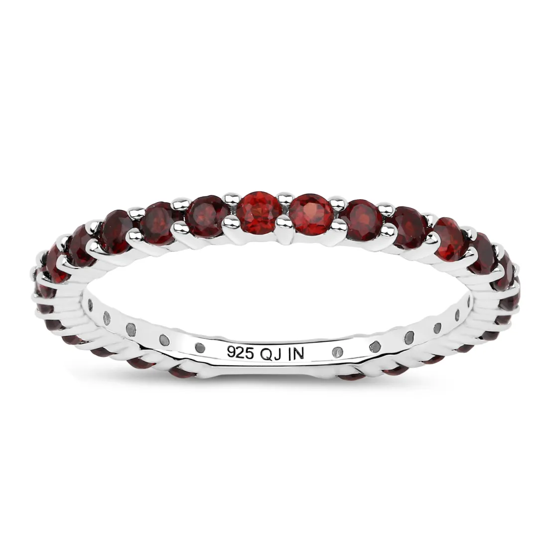 Genuine Garnet Eternity Ring