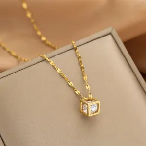 Multi-style Zircon Bejeweled Pendant Necklaces