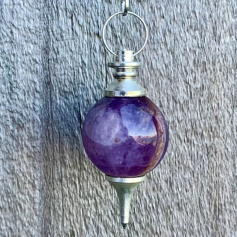 Natural Gemstone Sphere Dowsing Pendulum