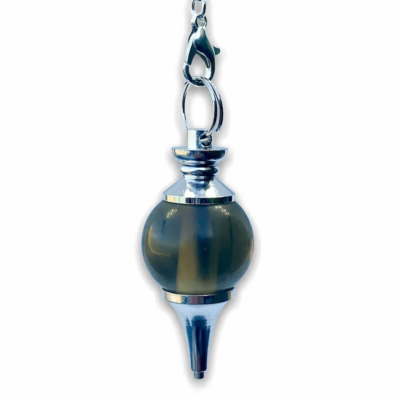 Natural Gemstone Sphere Dowsing Pendulum