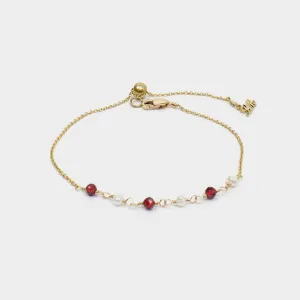 Pearl and Garnet Bracelet